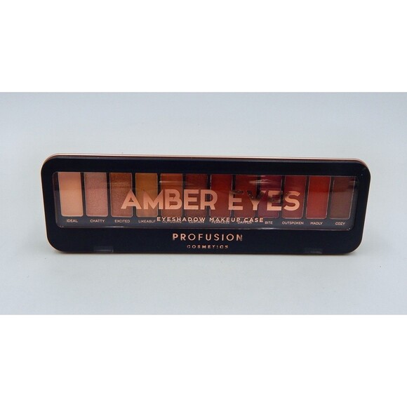 Profusion Cosmetics Eyeshadow Makeup Case 12 Shades Amber Eyes - Picture 2 of 5